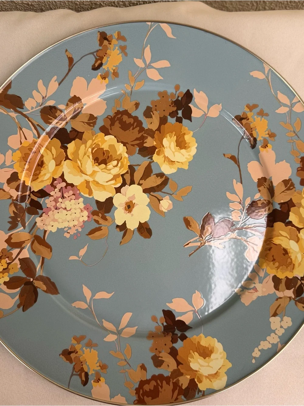 MacKenzie-Childs Wild Rose Slate Serving Platter